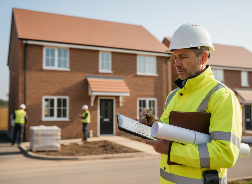 An image of a surveyor completing a professional consultant certificate
